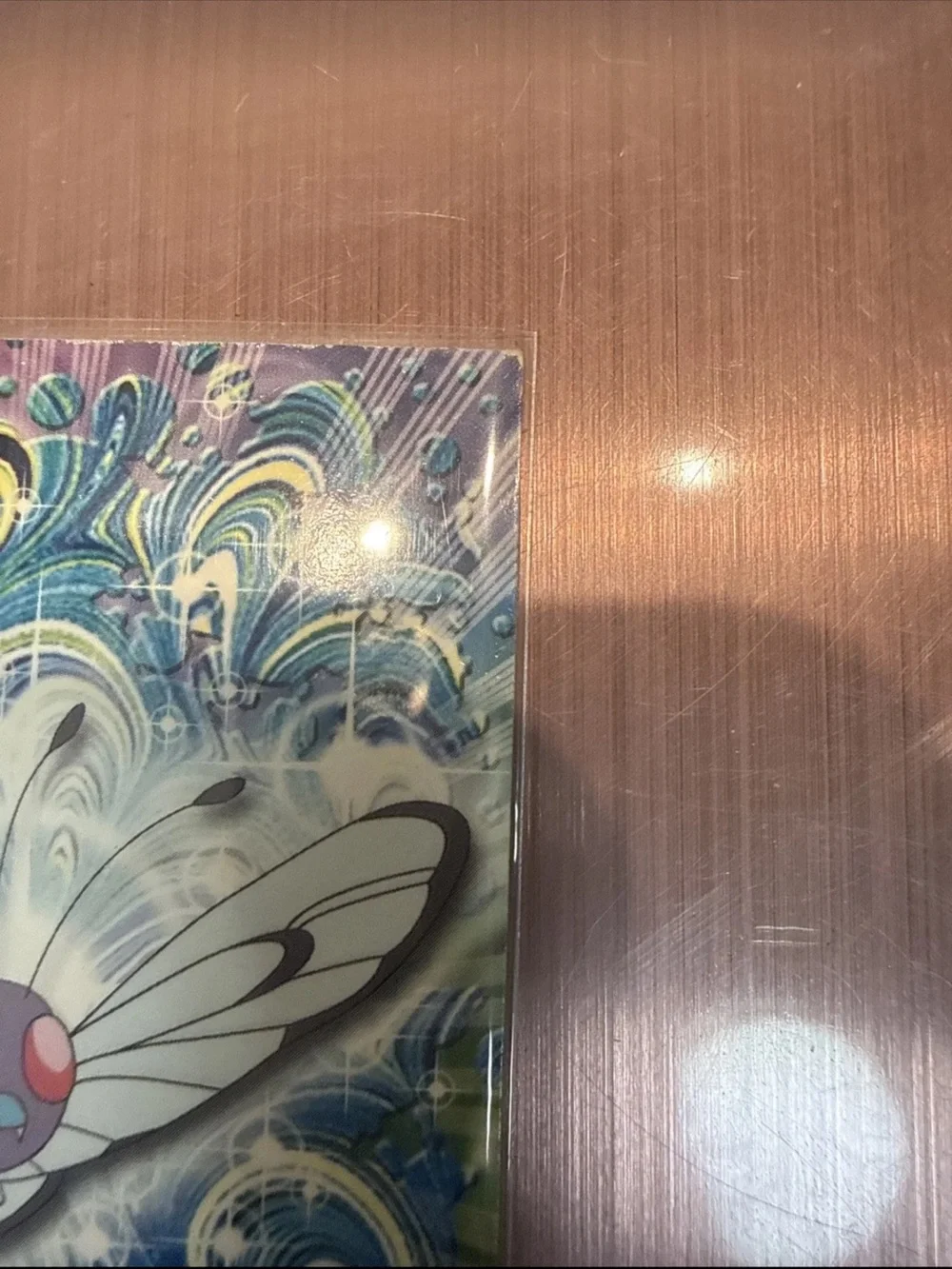 BUTTERFREE # 12 Blue Logo Print - 1999 Pokemon Topps TV Animation Series 1